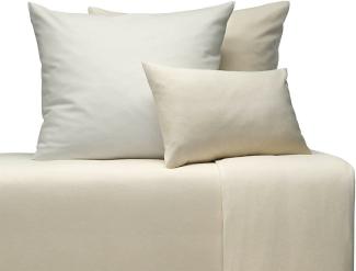 Cotonea Bio Edel-Biber Bettwäsche Classic|155x220 cm + 80x80 cm| weiss