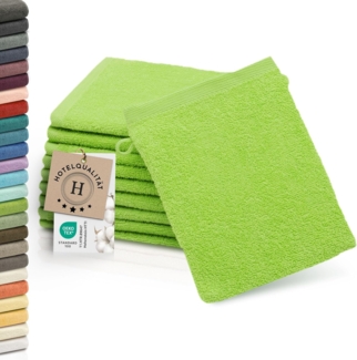 ZOLLNER Waschlappen, (10-St), dauerhaft strahlende Farben, weich, 16 x 21 cm, 100% Baumwolle, vom Hotelwäschespezialisten