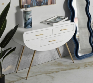 Dmora Konsole Spirit 110 x 40 x 80 cm Weiß, 20 kg Tragkraft