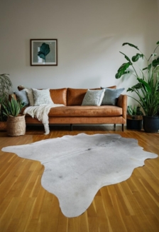 Kuhfell Silber meliert Größe: 240-250