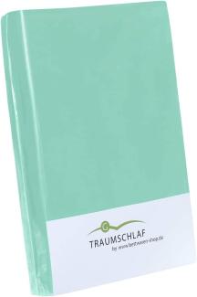 Traumschlaf Spannbettlaken Jersey Elasthan Stretch|180x200 - 200x220 cm| lagune