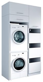 Laundreezy Mehrzweckschrank-Set Laundreezy, 4-tlg. Mehrzweckschrank-Set B/H/T 118/238/68 cm, (4-St), Breite 118 cm, Soft-Close-Funktion, höhenverstellbare Füße