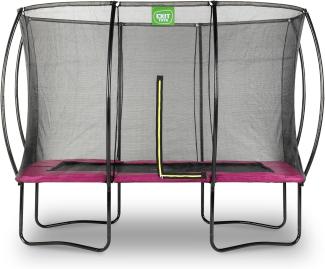 EXIT Trampolin Silhouette Rechteckig + Sicherheitsnetz 214x305 cm Pink