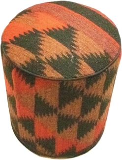 Sonderform,XS / 80 cm Ø Rund & kleiner,Mehrfarbig,Patchwork,Schurwolle,Afghanistan