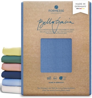 Formesse Jersey Spannbetttuch Bella Gracia|90x190 - 100x220 cm| meeresblauFormesse Jersey Spannbetttuch Bella Gracia