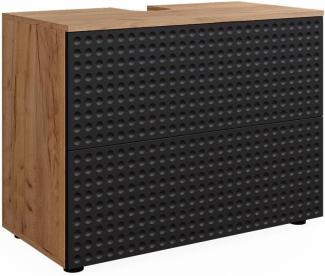 Vicco Waschbeckenunterschrank Irma Eiche Anthrazit 80 x 59 cm 2 Schubladen Badezimmer