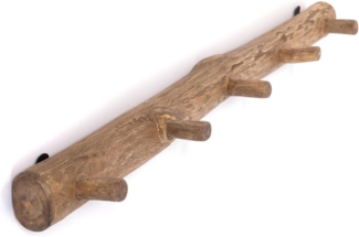 DESIGN DELIGHTS Wandgarderobe WANDGARDEROBE "LYRA", vintage Massivholz, rustikaler Kleiderhaken