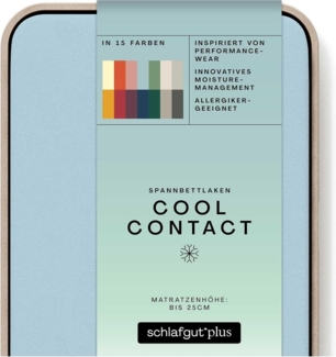 Schlafgut Spannbettlaken Cool Contact, Microfaser, Gummizug: rundum, (1 Stück), 100% gekämmte Mikrofaser