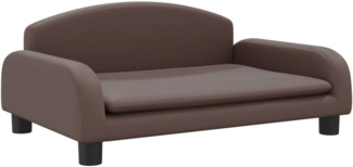 vidaxl Kindersofa 70 x 45 x 30 cm Kunstleder, Braun