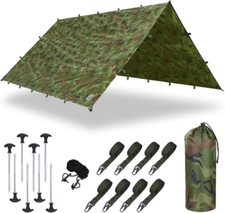 yourGEAR Sonnensegel yourGEAR Bushcraft Tarp 4,3x4,3 Regendach Sonnensegel 5000mm