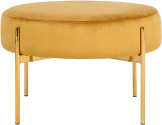 House Nordic Pouf Evie Senfgelb