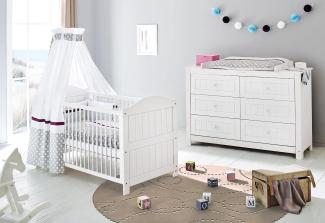 Pinolino 'Nina' 2-tlg. Babyzimmer-Set weiß, extrabreit