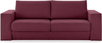 LOOKS by Wolfgang Joop Looks V-2 Designer Sofa mit Hockern und Regal, 2 Sitzer Couch, Funktionssofa, rot, Sitzbreite 180 cm