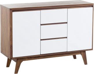 Sideboard braun / weiß 3 Schubladen 2 Schränke PITTSBURGH