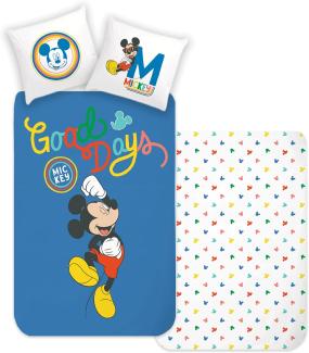 Disney Bettwäsche Mickey Mouse Good Days|135x200 cm + 80x80 cm