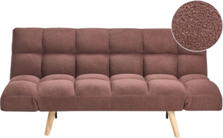 3-Sitzer Schlafsofa Bouclé braun INGARO