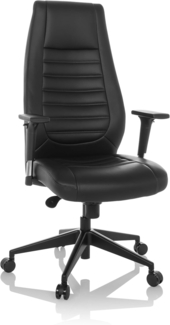 hjh OFFICE Chefsessel VITORO B Kunstleder Bürostuhl mit ergonomischer Rückenlehne, Armlehnen höhenverstellbar, bis 150kg belastbar, Schwarz 601011