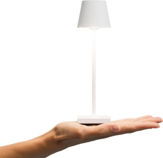 SIGOR LED Tischleuchte NUINDIE Pocket Schneeweiß, Dimmbar, LED fest integriert, 2.700 K / 2.200 K