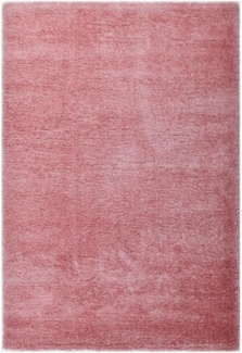 HOME DELUXE Hochflor Teppich SOFI - 180 x 120 cm Altrosa