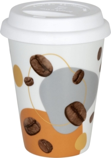 Könitz Coffee to go Mug Coffee Flow, Thermobecher, Porzellan, Bunt, 380 ml, 11 5 162 2674