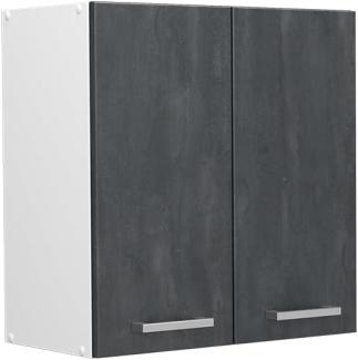 Vicco Hängeschrank R-Line, Schwarz Beton/Weiß, 60 cm