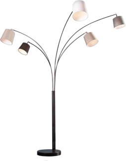 riess-ambiente Stehlampe LEVELS 205cm schwarz / greige / grau / weiß, ohne Leuchtmittel, flexibel verstellbar