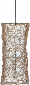 Pendelleuchte SKOV 21645 Ø20CM Rattan, Stoffschirm