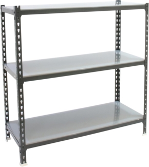 Simonrack Schwerlastregal, Lagerregal, 90 x 90 x 50 cm, Metallregal, Kellerregal, Biegestelle 180 kg, 3 Fachböden, Anthrazit/Verzinkt - Simonclick