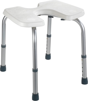 WENKO SECURA Hygienehocker, Weiß, 120 kg Tragkraft, höhenverstellbar