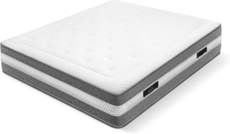 WIN REST Matratze 105x180 cm, viskoelastisch und doppelseitig, Modell Allen, 29 cm Höhe, Cloudfoam-Kern mit mittlerer Festigkeit, Strechgewebe, hypoallergen