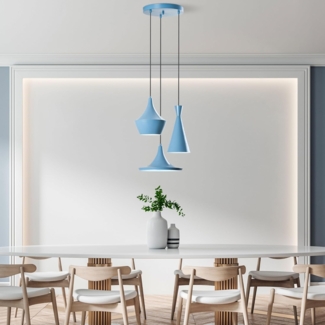 Kronleuchter, 'Tom', 135 x 45 x 45, Hellblau
