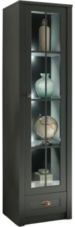 Vitrine Forres in grün Landhaus 50 x 197 cm