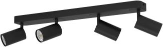 Eglo 900337 Spotleuchte TELIMBELA-Z GU10 schwarz 4X4,9W L:58cm B:8cm H:9. 7cm dimmbar mit Connect-Z Funktion