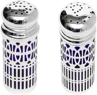Brillibrum Salzstreuer alz- & Pfefferstreuer Set versilbert Gewürzstreuer Streuerpaar Streuer