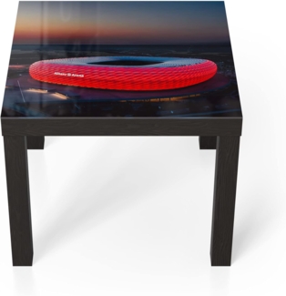 DEQORI Couchtisch 'Allianz Arena, München', Glas Beistelltisch Glastisch modern