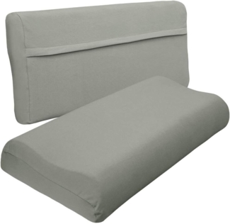 Traumschlaf Universal Bezug für Nackenstützkissen|S-M, Höhe 7-10 cm| silber