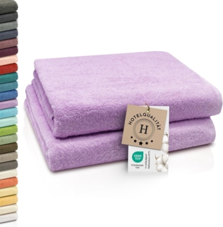 ZOLLNER Badetücher, Walkfrottier (2-St), 100x150 cm, 100% Baumwolle, vom Hotelwäschespezialisten