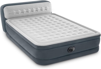 Intex Luftbett 'Ultra Plush Headboard' mit integrierter Luftpumpe und Rückenlehne, 152 x 236 x 86 cm