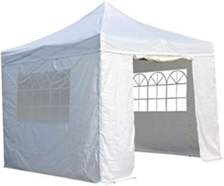 All Seasons Gazebos 3x3 m vollständig wasserdichtes Faltpavillon mit 4 Seitenteilen - Cremefarbig