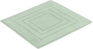 Vossen Badematte Feeling, Höhe 10 mm, beidseitig nutzbar, fußbodenheizungsgeeignet, Baumwolle, quadratisch, Badteppich, Uni-Farben, mit Bordüre, Hoch-Tief Effekt, reine Baumwolle
