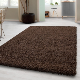 Carpetsale24 Shaggy Hochflor Teppich Wohnzimmer 300x400 cm Braun - Modern Flauschiger Teppich Extra Weich, Pflegeleicht und Einfarbig - Ideal als Teppich für Schlafzimmer, Esszimmer und Küche