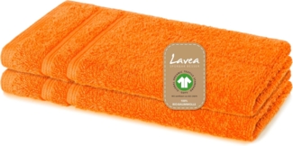 Lavea Gästehandtuch Bali, 30x50cm aus 100% Bio-Baumwolle, einzigartig weiche Gästetücher mit Aufhänger (Set, 2-St), hochwertiges und nachhaltiges Premium Gästetuch – saugstarke Faser