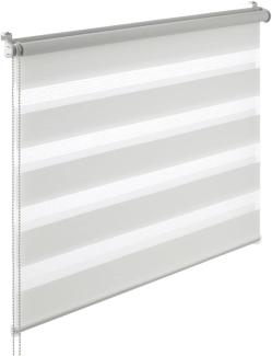 YOURSOL EasyFix Doppelrollo, Abdunklung für Fenster, Klemm-Rollo ohne Bohren, Weiß, 115x210 cm