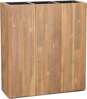 VIVANNO Pflanzkübel Raumteiler Sichtschutz Holz ELEMENTO Braun 64x25x75 cm