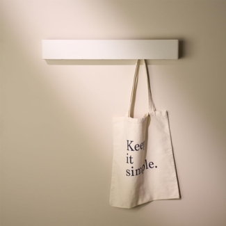 Designfabrik Hamburg Garderobenleiste, Wandgarderobe aus Metall, Garderobenhaken verdeckt