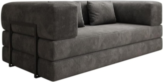 Luxusbetten24 Sofa Designer Sofa Lazy 3 Sitzer, mit Aufklappfunktion und Cordbezug