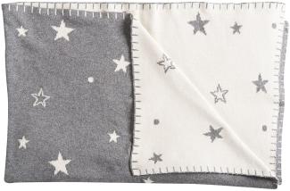 Schardt Baby Kuscheldecke Babydecke Sternchen 95x120 cm, grau