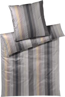 JOOP Bettwäsche Stripes stone | 155x220 cm + 80x80 cm