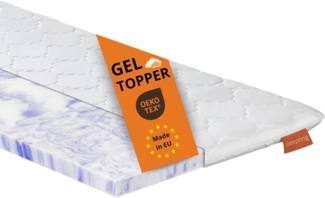 sleepling, Topper aus Gelschaum, orthopädische Matratzenauflage, 6 cm hoch, Gelschaum, Gelschaum, Memory Effekt