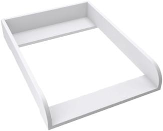 REGALIK Wickelaufsatz für Malm IKEA 72cm x 50cm - Abnehmbar Wickeltischaufsatz für Kommode in Weiß - Abgeschlossen mit ABS Material 2mm mit Abgerundeten Frontplatten